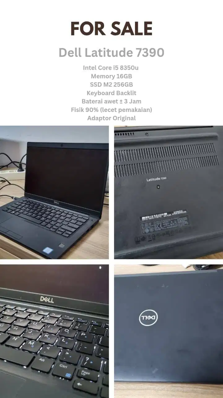Laptop Dell 7390 Core i5 Gen 8 + Bonus
