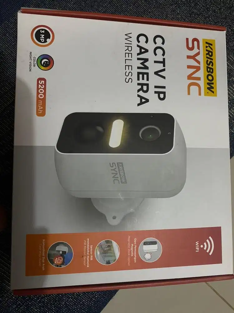 Dijual CCTV Krisbow Sync Ip Camera Wifi Battery Fixed 3mp