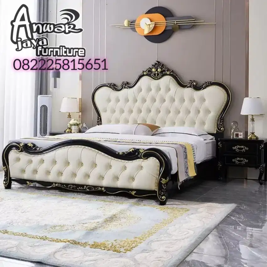 Tempat tidur klasik terbaru full kayu jati