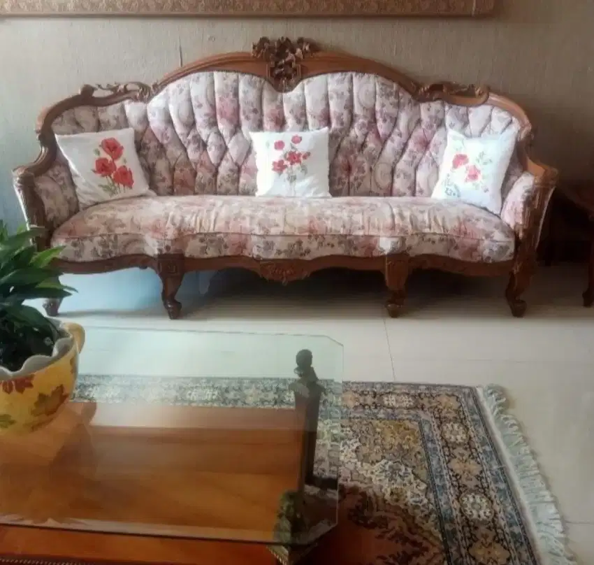 Dijual: Sofa Kursi Tamu Kayu Jati [Set]