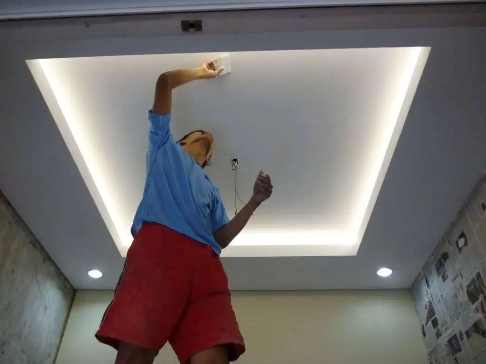 Pasang Gypsum dekorr kantor furniture