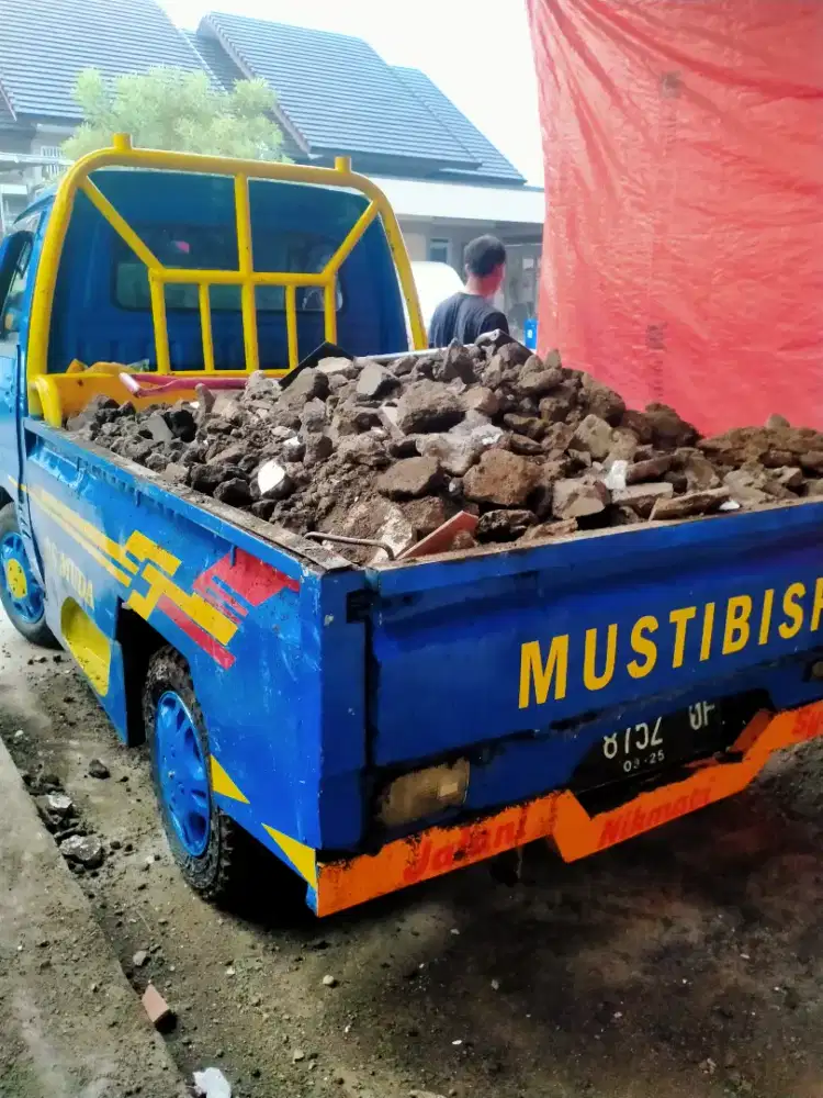 Jasa angkut & buang brangkal puing barangkal sampah daun prabotan dll