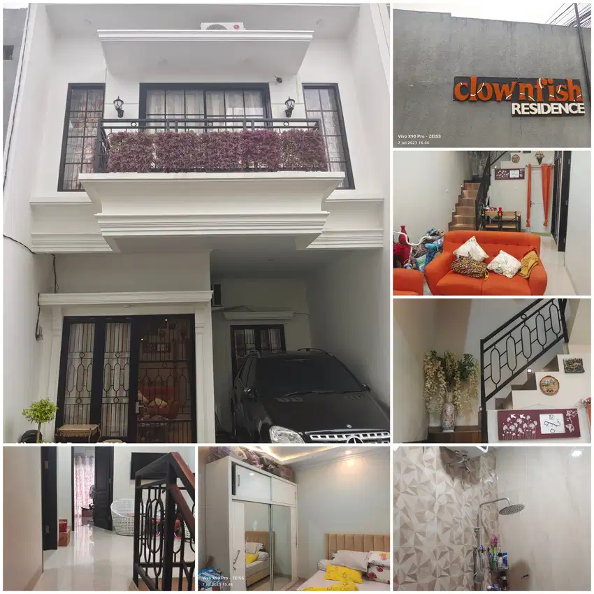 Rumah 2,5 lantai di townhouse clownfish residence jagakarsa jaksel
