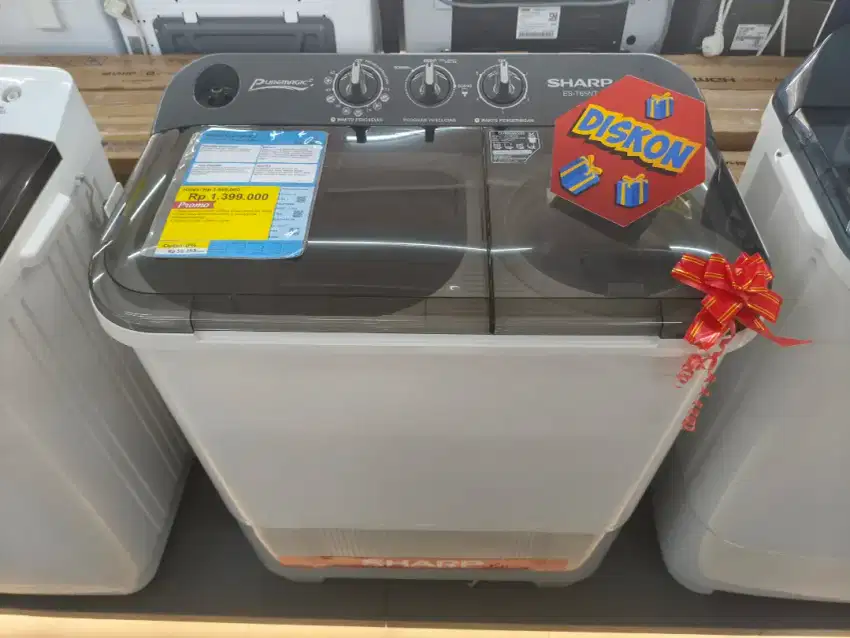 Mesin Cuci 2 Tabung Sharp 6 KG Cicilan Tanpa DP Gratis 2x Cicilan