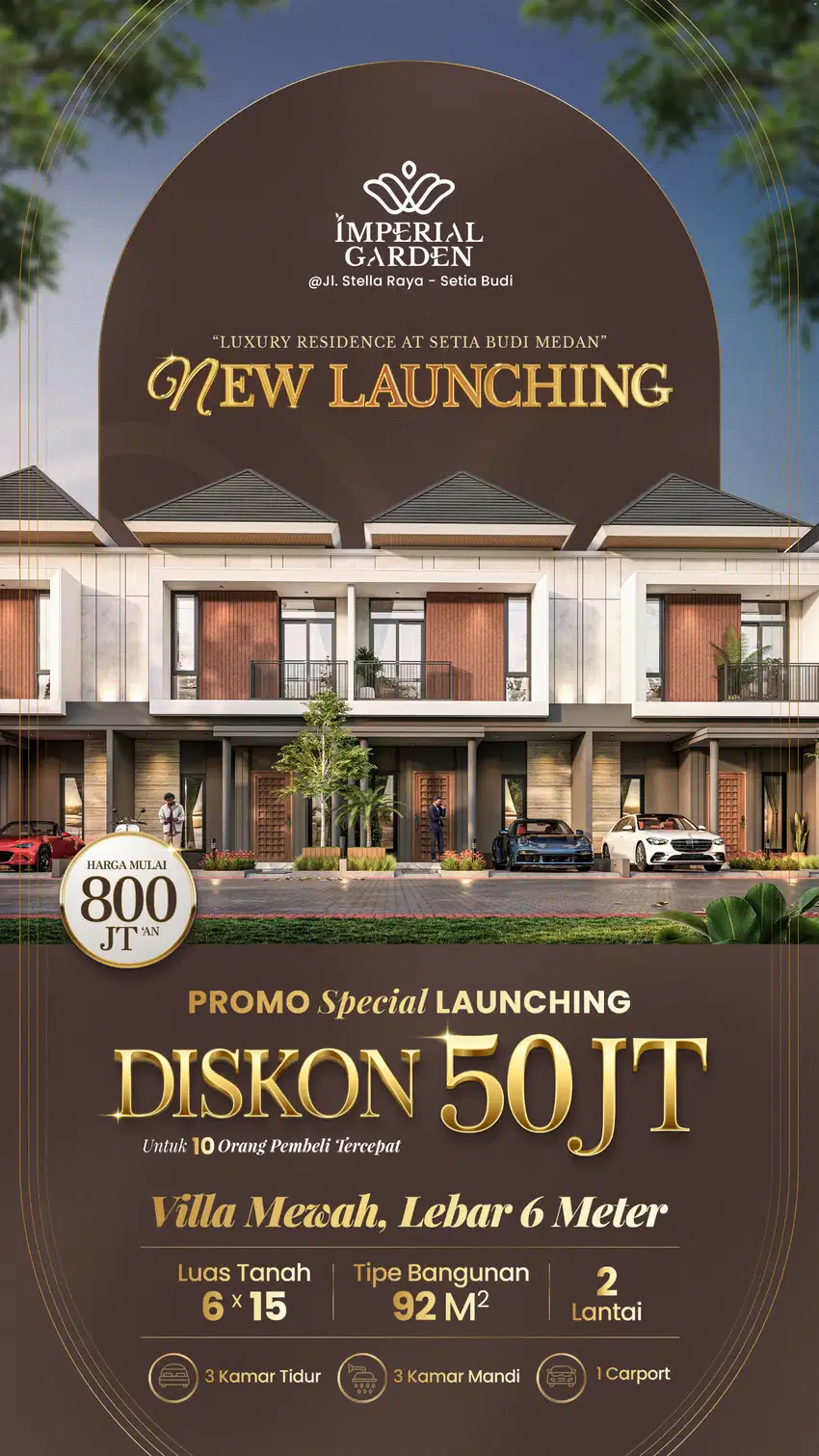Dijual Rumah Baru Daerah Setiabudi Komplek Imperial Garden