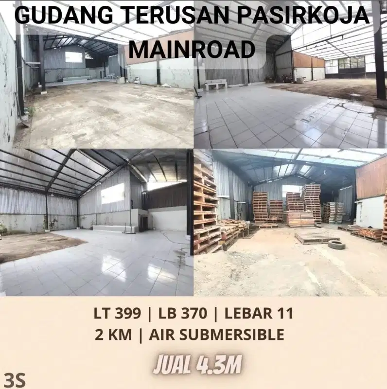 Jual Gudang di Terusan Pasirkoja, mainroad