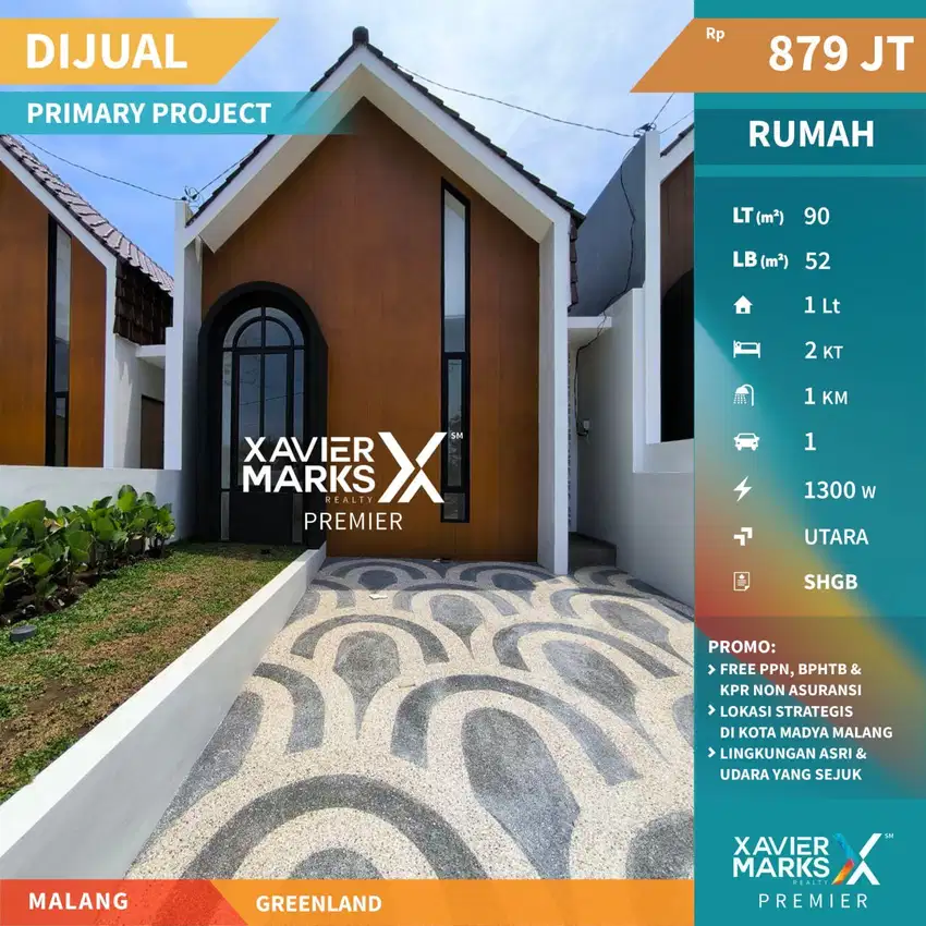 Dijual Rumah Baru Super Cantik di Greenland Tidar Malang
