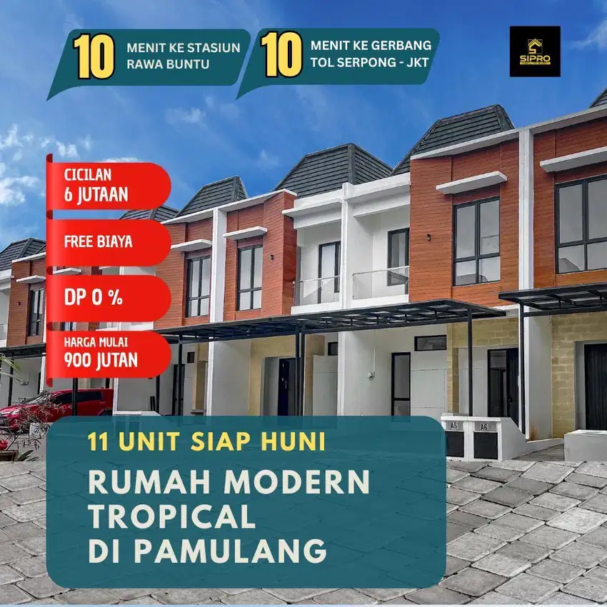 S727.Hunian Modern Tropical Strategis Dkt Gerbang Tol Serpong Pamulang