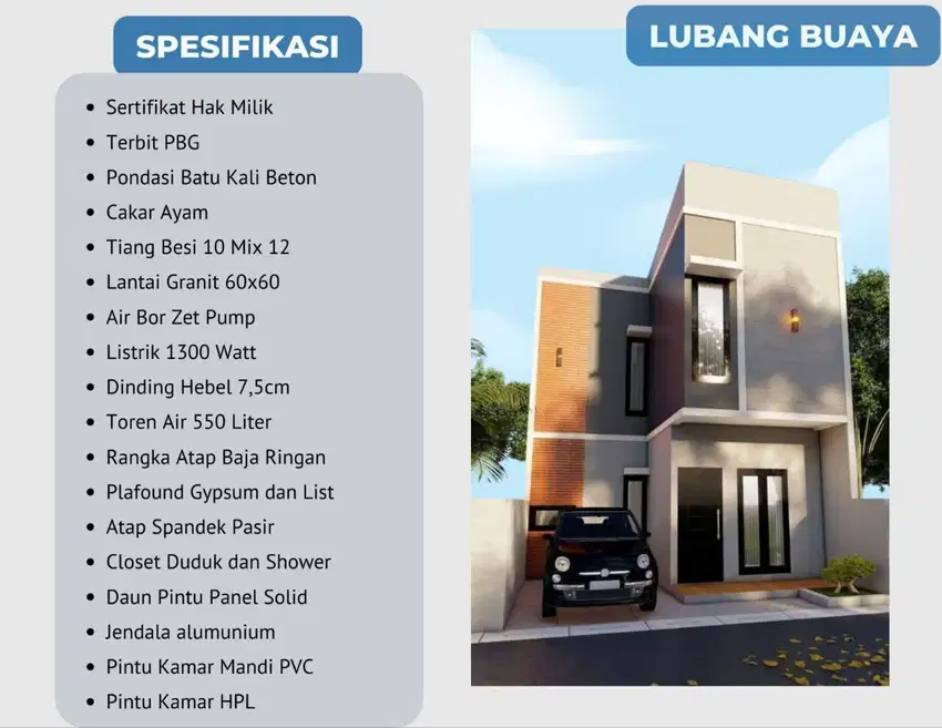 Rumah townhouse 600 jutaan jakarta timur dekat tol jaklingko bandara