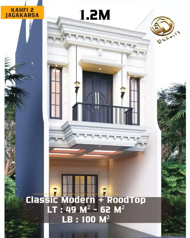 dijual Rumah Classic Modern RoofTop Di Kahfi 2 Jagakarsa
