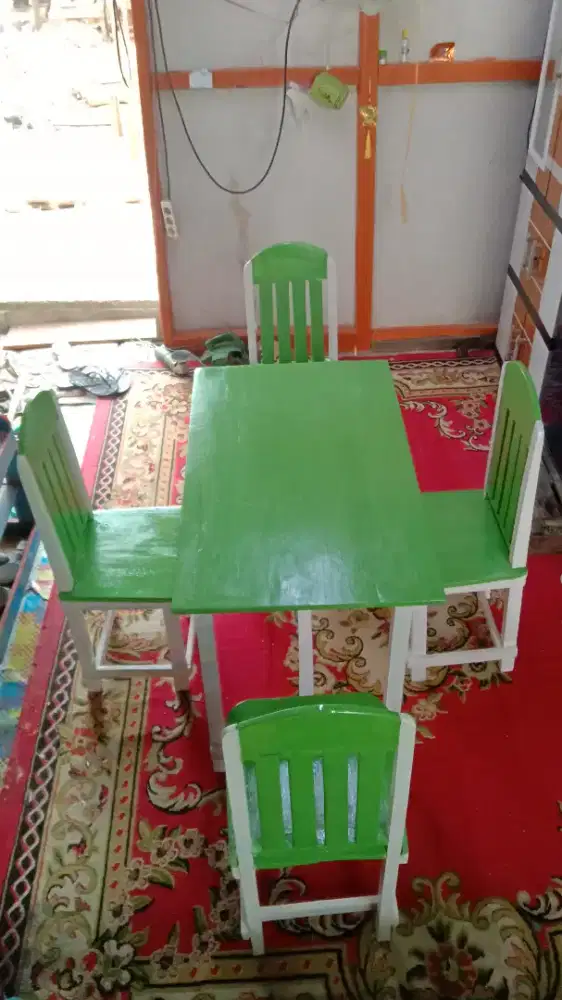 Meja makan full kayu berkualitas free ongkir untuk wilayah Palembang