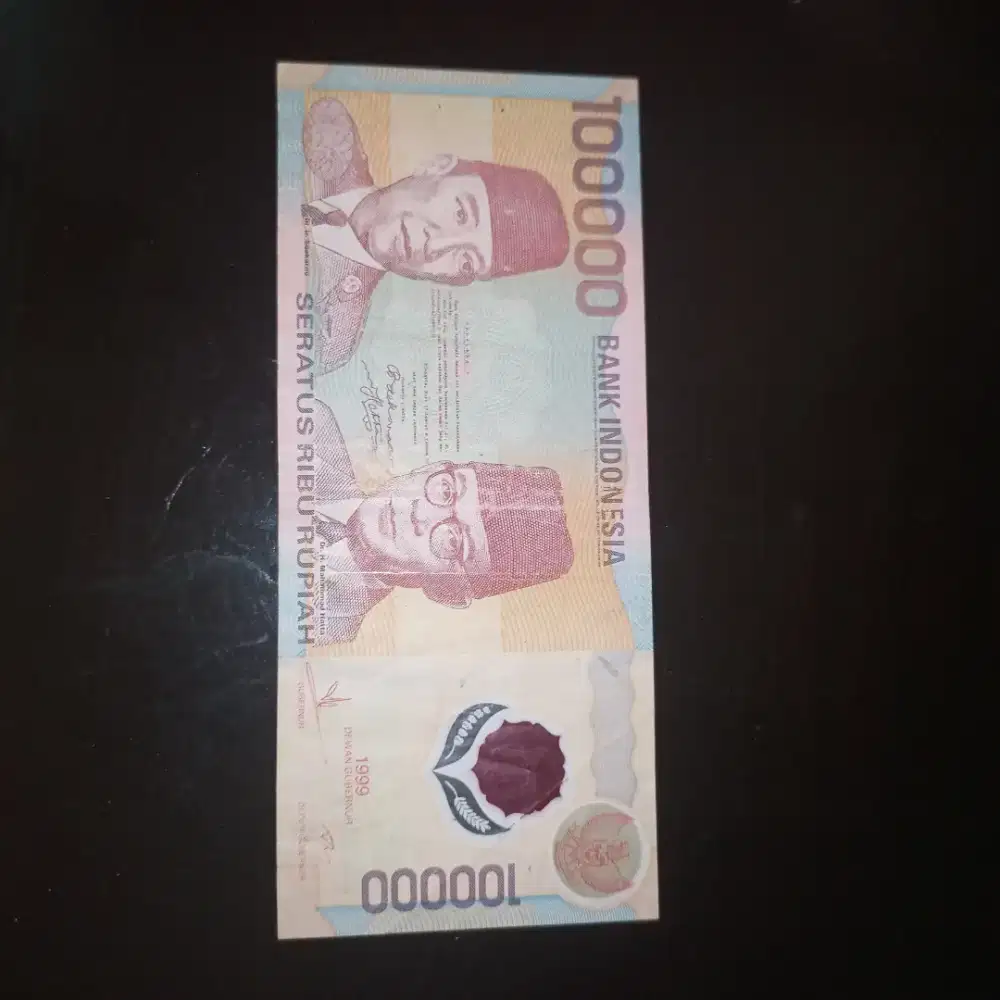 Pecahan Uang 100k Soekarno Hatta