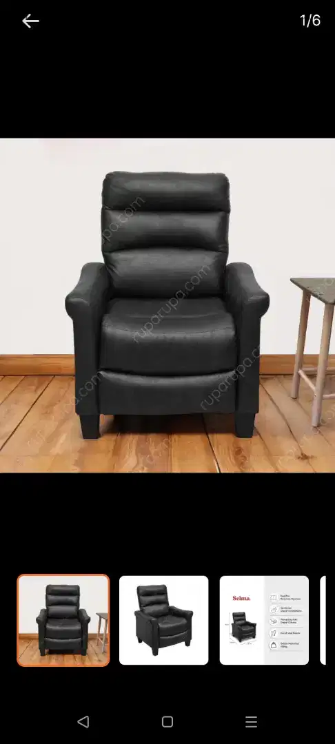 SELMA SOFA MATEO  RECLINER FABRIC 1 SEATER