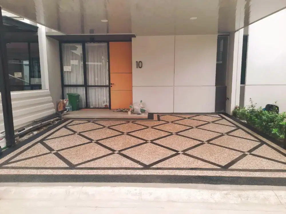 Lantai batu sikat garasi