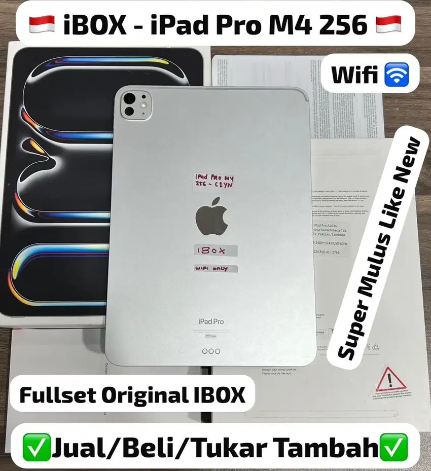 Ipad Pro M4 256 Gb 11 inch silver Resmi Ibox