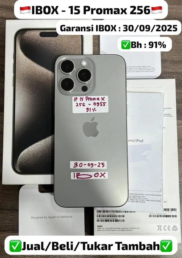 iphone 15 promax 512gb second ibox