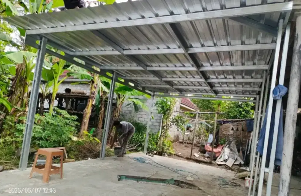 Kanopi baja ringan galvalum polos