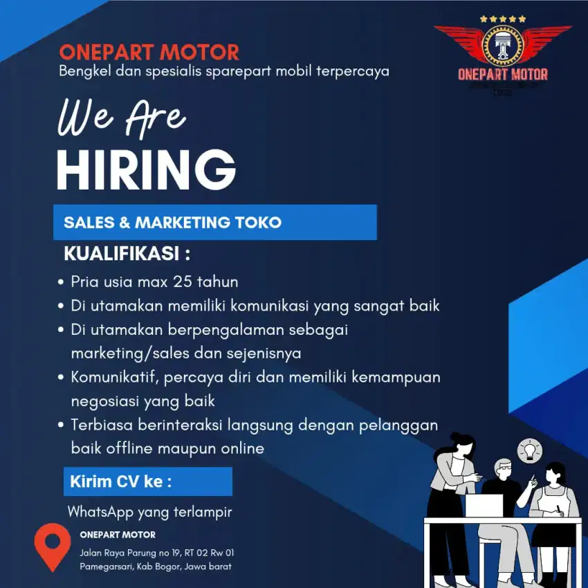Sales & Marketing Toko Sparepart Mobil