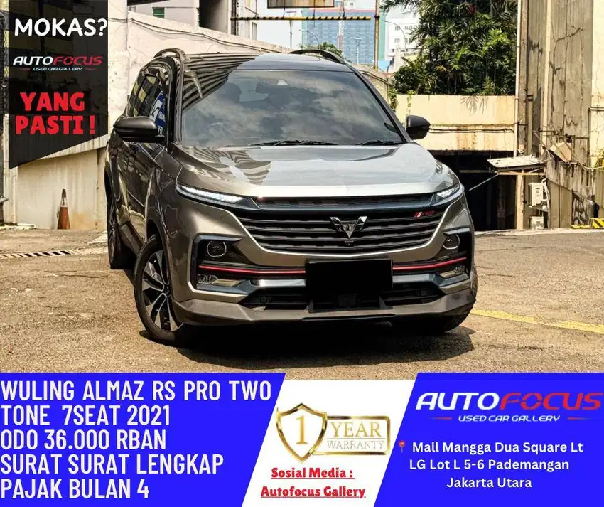 Tdp25JT Wuling Almaz RS Pro Two Tone 7Seater Abu Grey Hitam