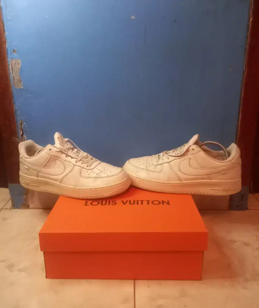 Jual cepat murah sepatu nike air force louis vuitton langka original