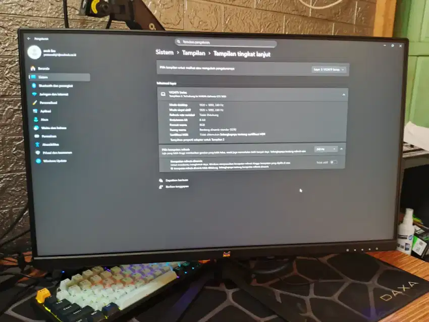 Monitor Viewsonic  VX2479A-HD-PRO 24 SuperClear IPS 1080p 240 hz