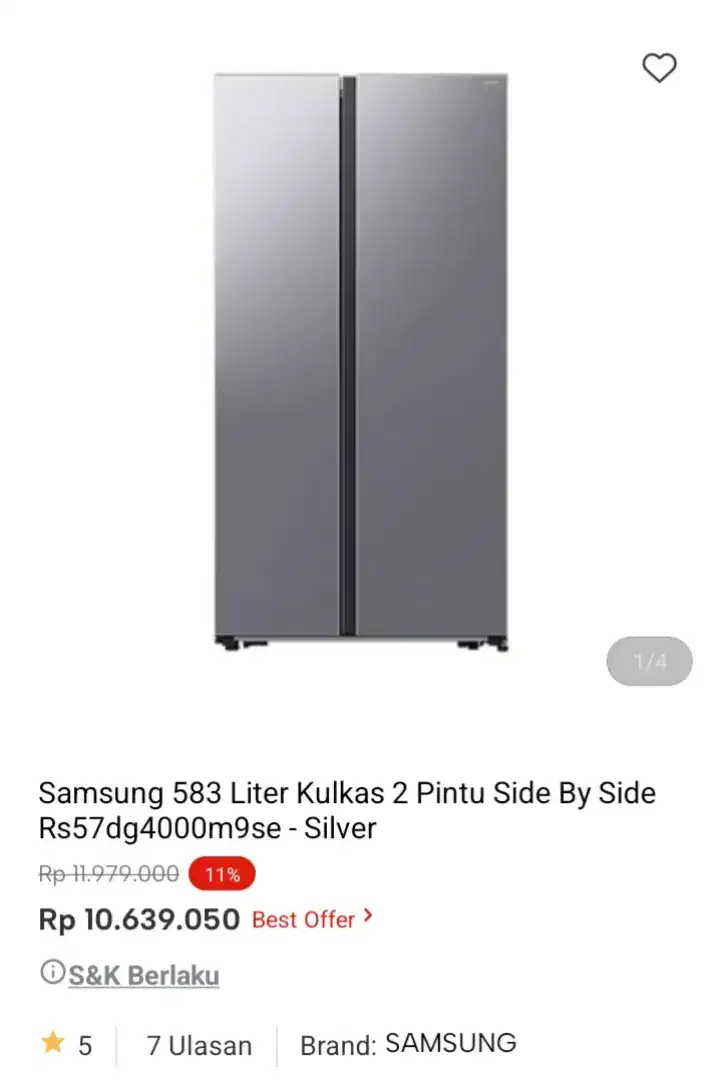 PROMO KREDIT SAMSUNG 583 LITER KULKAS 2 PINTU SBS