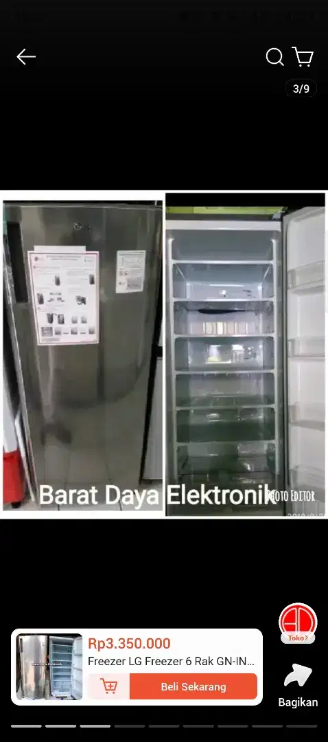 Jual Freezer buat es batu Inverter LG