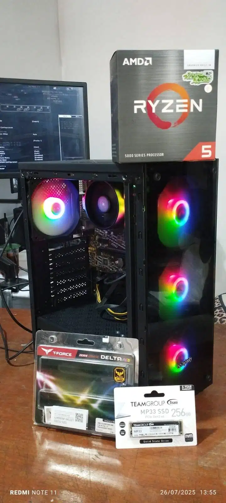 PC Ryzen 5 5600GT VGA 4GB RAM 16GB RGB