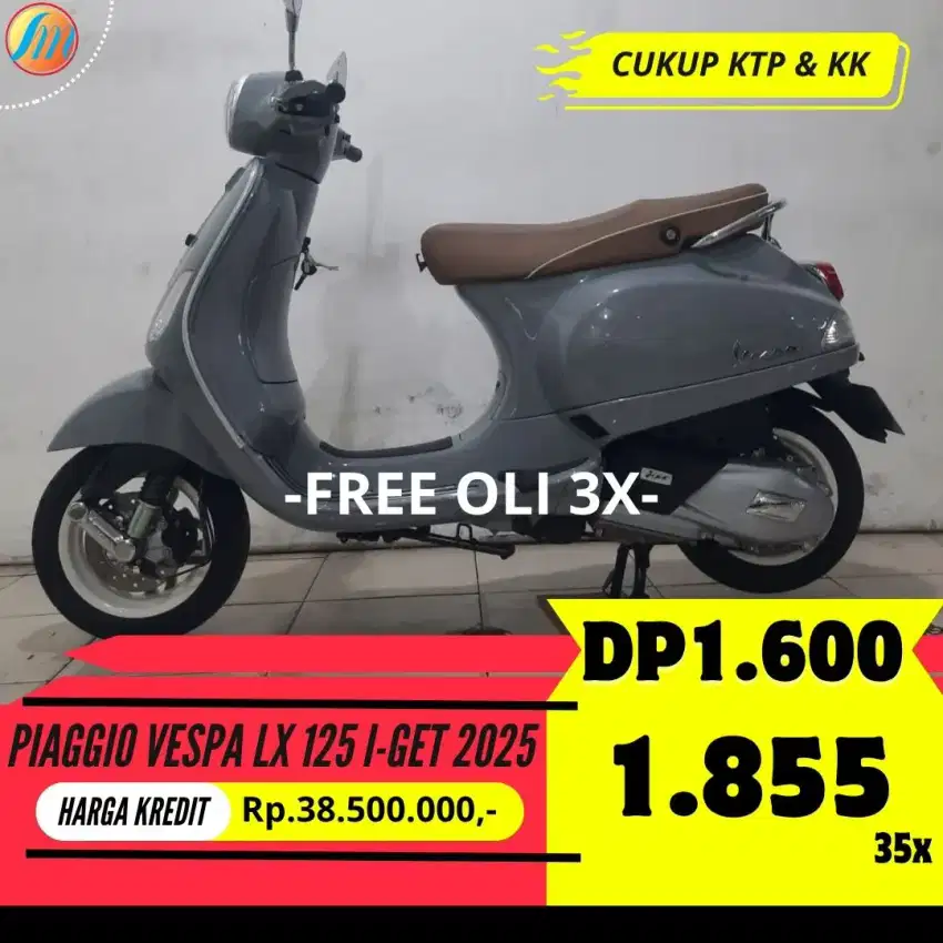PIAGGIO VESPA LX 125 I-GET 2025 KREDIT MURAH ANGSURAN TERJANGKAU SEKEN