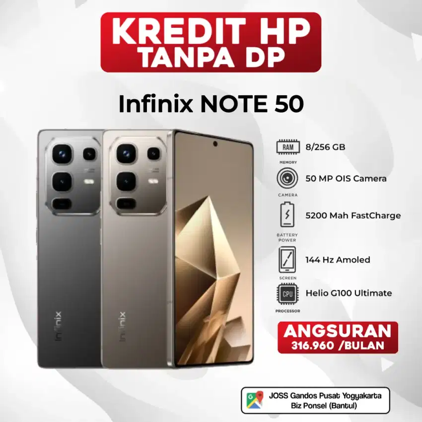 BISA KREDIT INFINIX NOTE 50 8/256GB TANPA DP