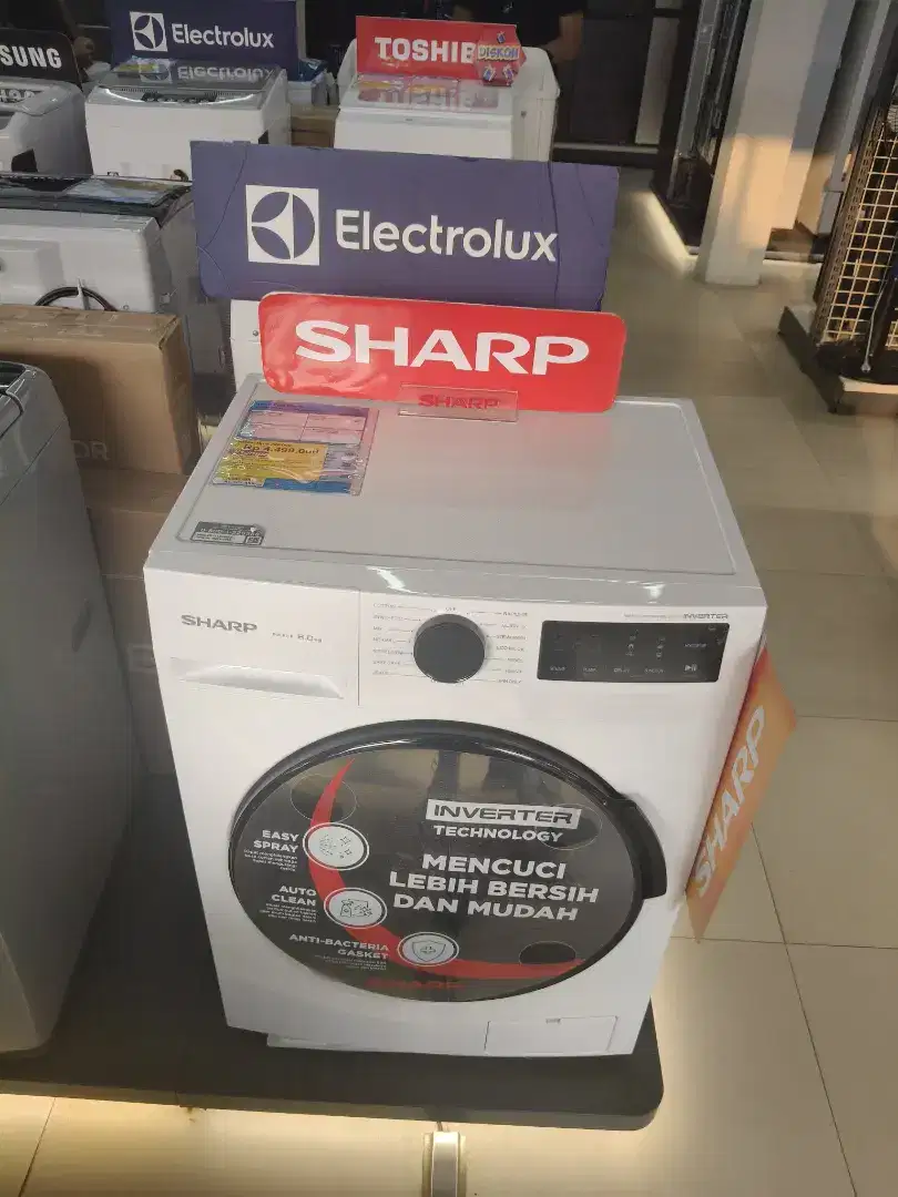 Mesin cuci Sharp 8kg bisa cicilan 300 ribuan perbulan