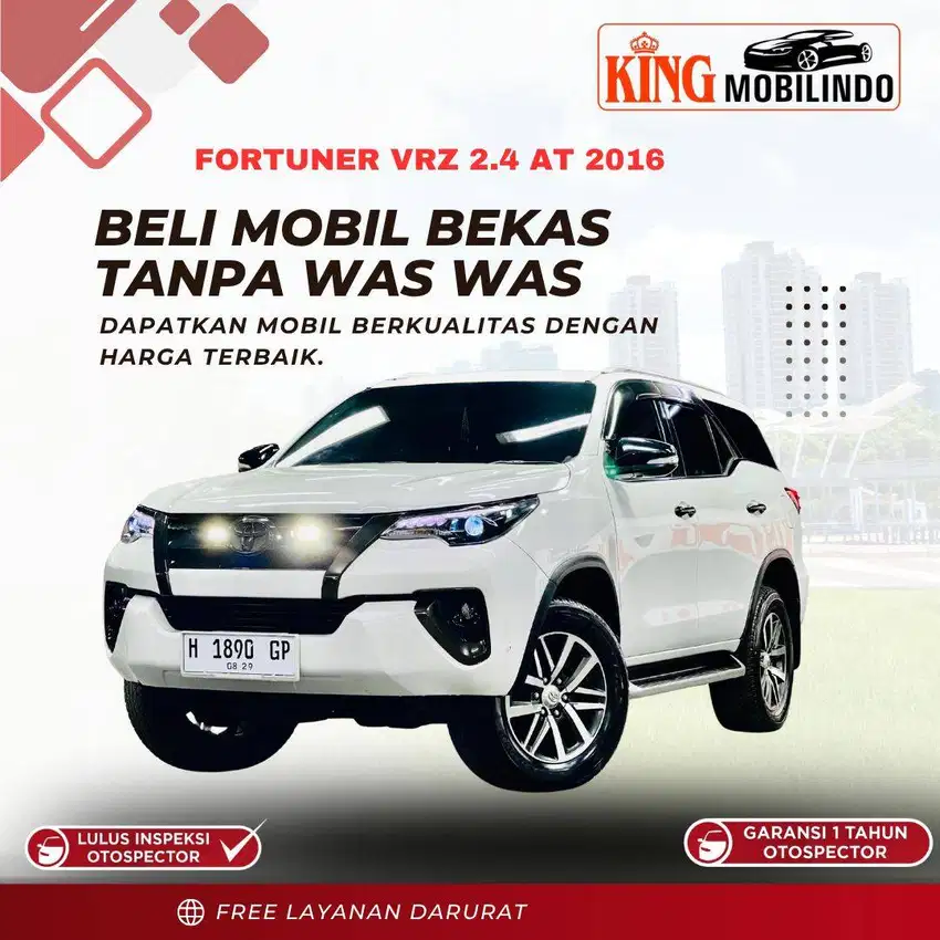 ( KING MOBILINDO ) FORTUNER VRZ 2.4 AT 2016 DIESEL, KM 60rb