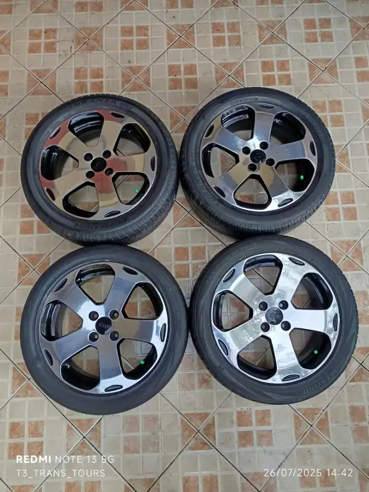Di Jual / TT Velg R16 Ory OEM KIA RIO, PCD 4/100 L.R 6inc ET38 + 4 Ban