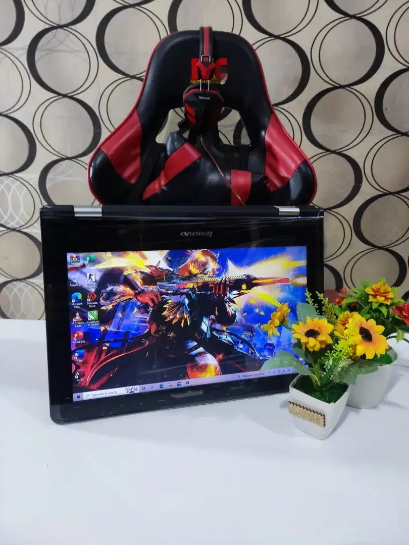 Laptop Slim Lenovo Yoga 330 Touchscreen Ram 4/500gb Hdd Siap Pakai COD