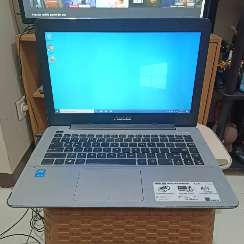 ASUS A455L, RAM 4, HDD 500 GB, INTEL CORE I3