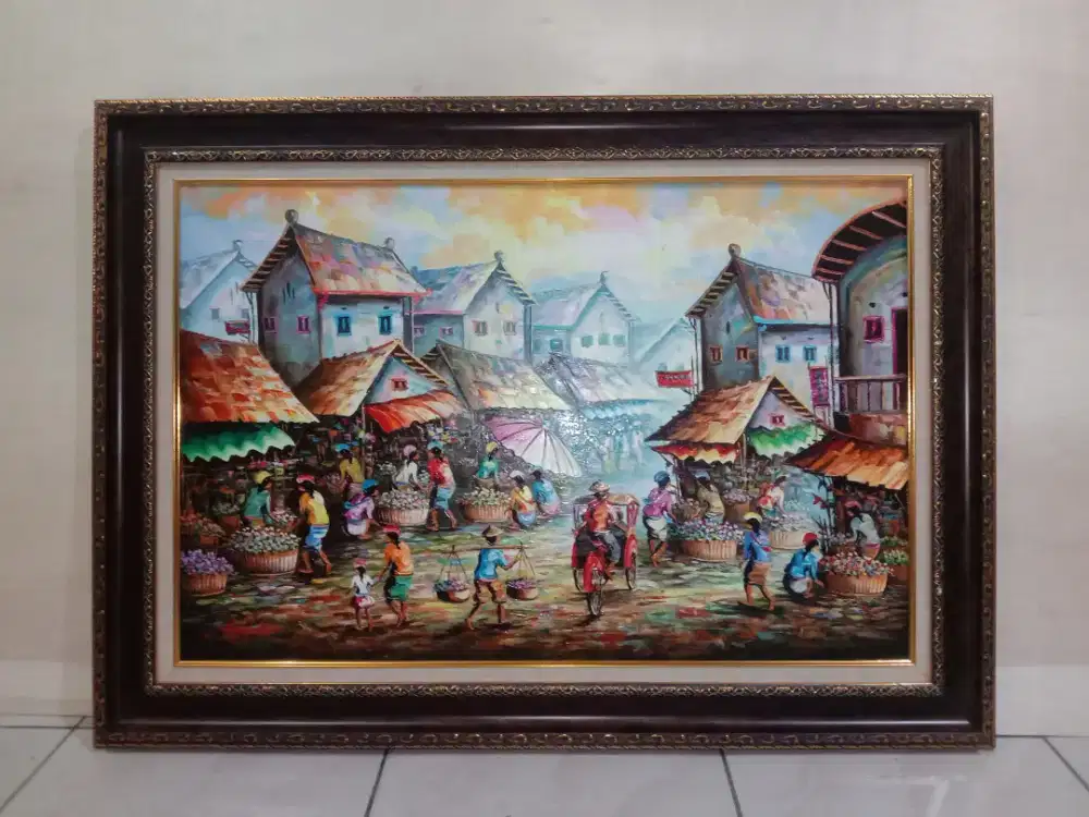 Dijual lukisan pasar tradisional