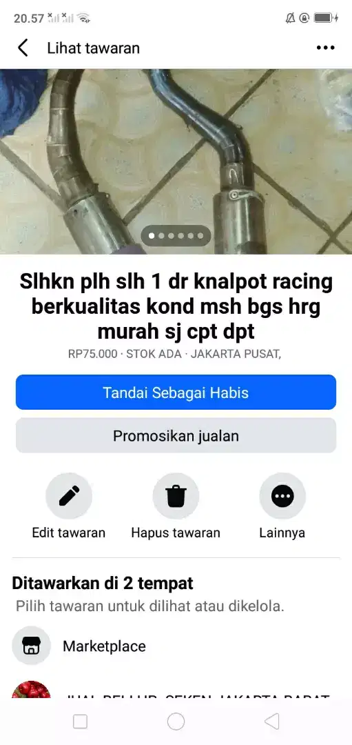 Slhkn plh slh 1 dr kelengkapan sepeda/motor kond bgs edisi bosan murah