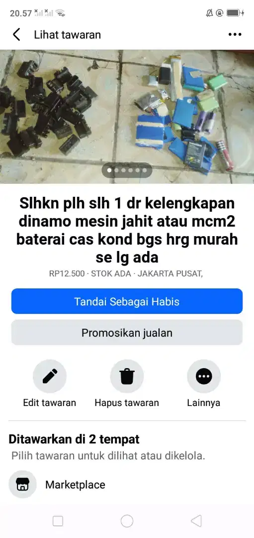 Slhkn plh slh 1 dr kelengkapan mesin jahit/baterai khusus cas mgkn bth