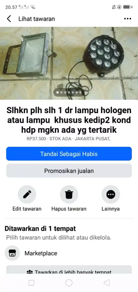 Slhkn plh slh 1 dr lampu hologen/lampu khusus kedip kond hdp murah sj