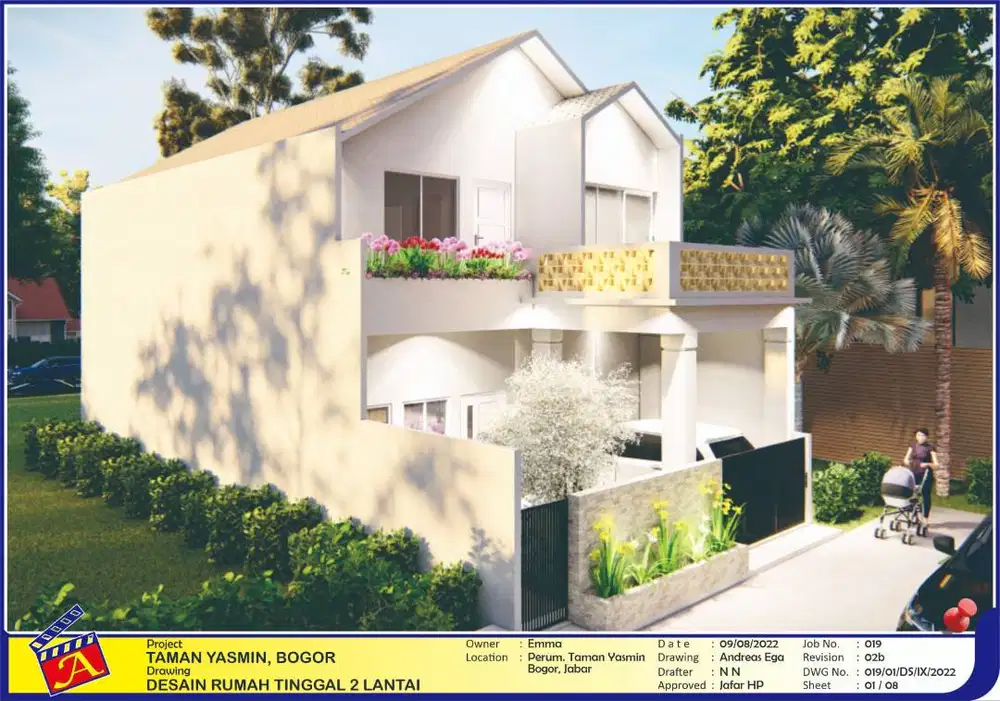 Desain 3D Rumah Tinggal, Gedung dan Facade serta Animasi (BASIC)