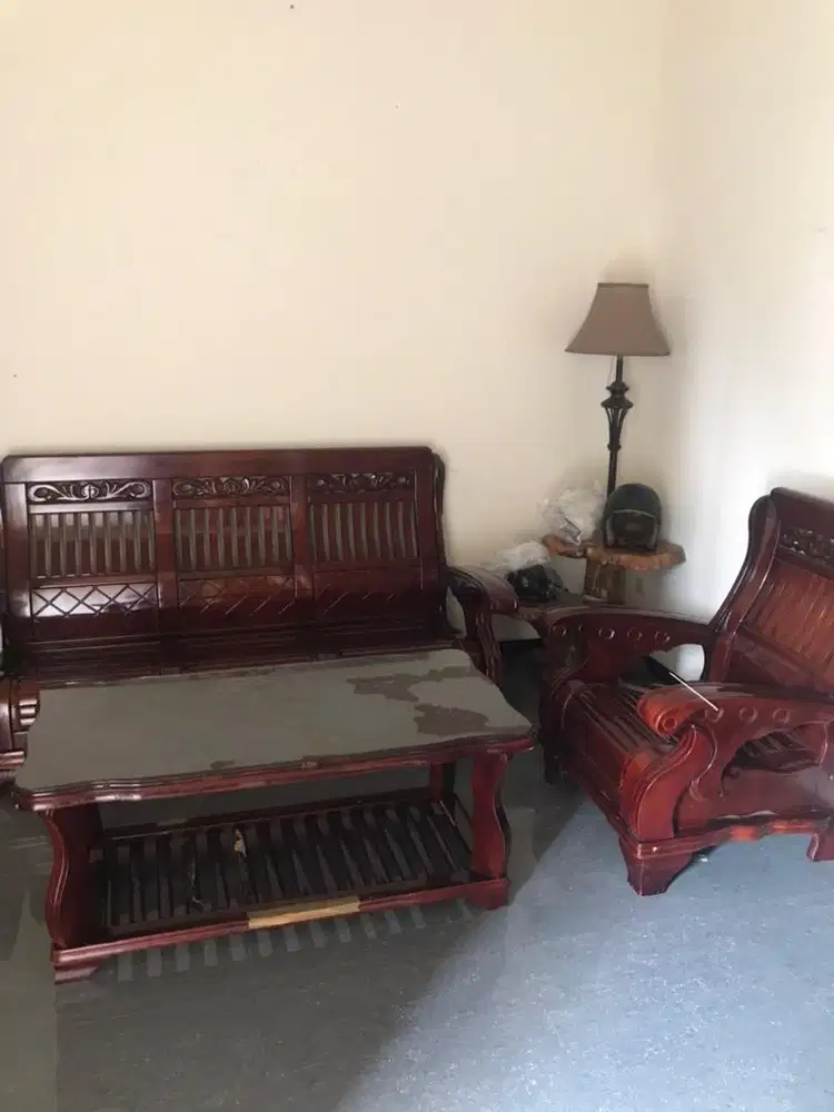 FURNITURE BORONGAN 50 JUTA MEJA KURSI JATI LEMARI PIGURA KASUR JAM DLL