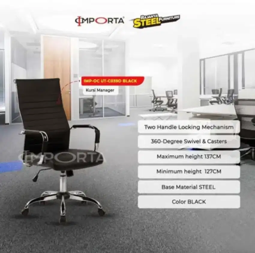 Kursi Manager Importa IMP-OC UT-C039D Black