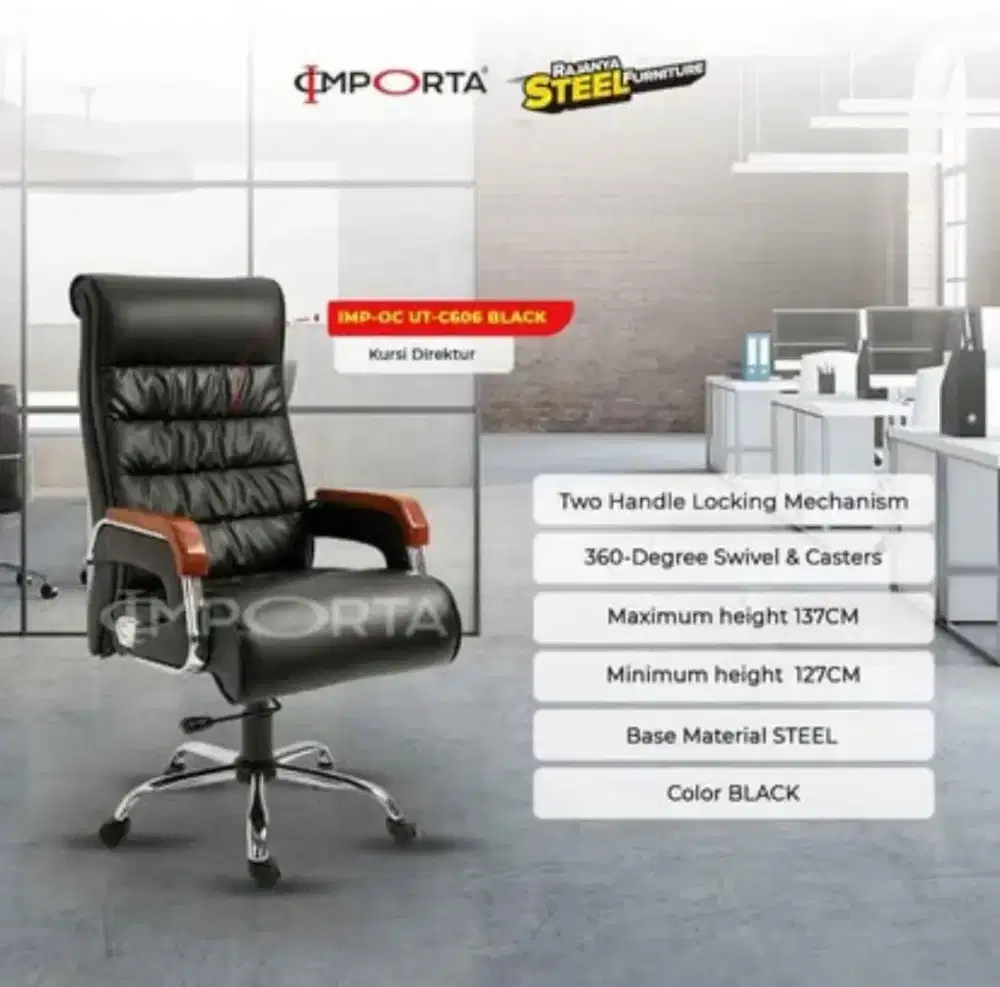 Kursi Direktur Importa IMP-OC UT-C606 Black