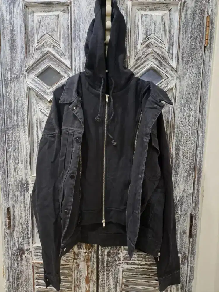 Jaket Jeans Hoodie Anoutfit Korea