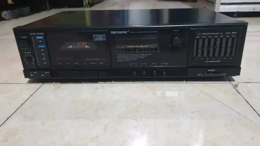 Tape deck singel kaset amplifier karaoke
