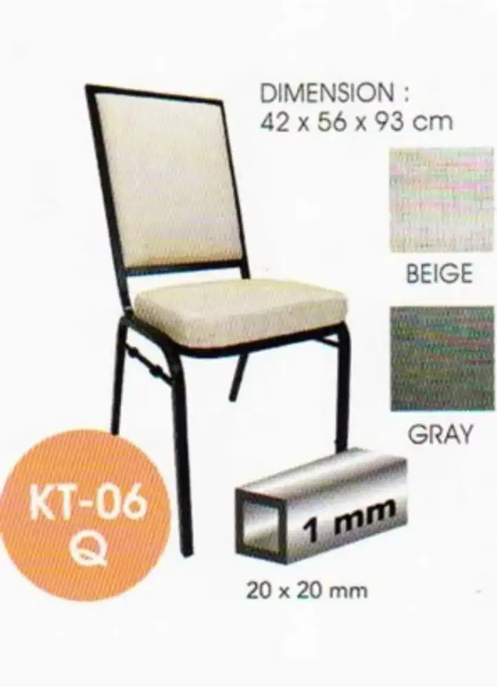 Kursi Susun Besi Pipa Kotak New Star KT-06 Q