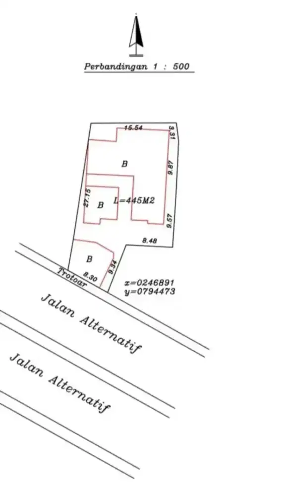 Tanah 437 dijln raya alternatif Cibubur , samping mol ciputra