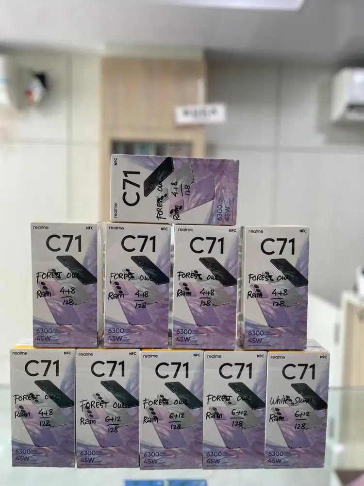 Baru...Realme C71 NFC Ram 4+8/128 Grs Resmi (Forest Green,Violet,Wht)