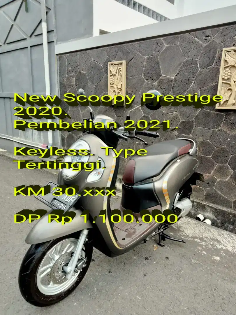 Scoopy Prestige 2020. Beli 2021. Keyless. Type Tertinggi. Ban Baru
