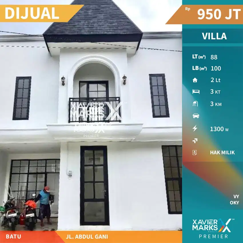 Dijual Rumah Villa di Abdul Gani Kota Batu Aestetik Murah